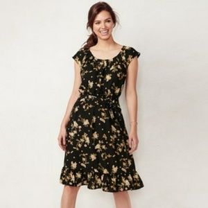 LC Lauren Conrad Dress Floral Fall  XS Brand New